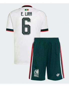 Billige Fotballdrakt Mexico Erik Lira #6 Replika Bortedraktsett Barn VM 2026 Kortermet (med bukser)